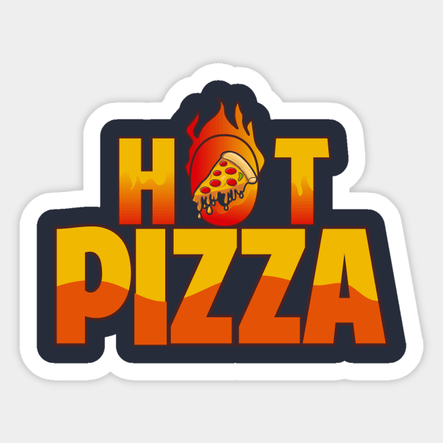 HOT PIZZA Sticker by Linescratches